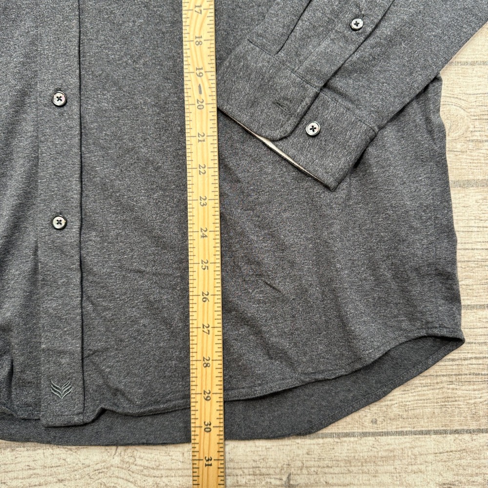 Buttercloth Shirt Men's 2XL Gray Long Sleeve Regular Fit Button Down Icy Cotton - Picture 4 of 6
